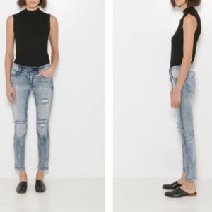 EUC RTA‎ Bleached Distressed Ryder Jean In Blue Mist Sz 24
